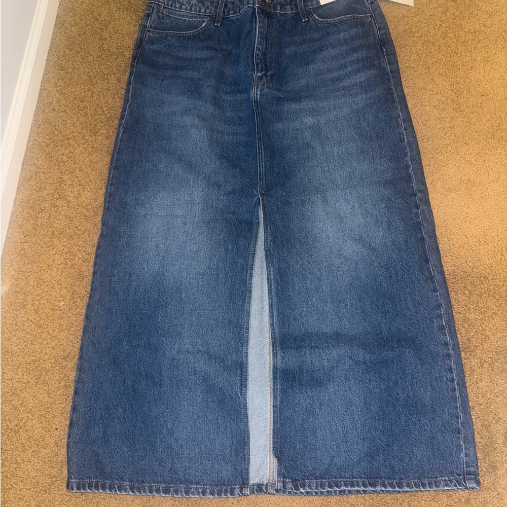 Wrangler Blue Denim Maxi Skirt